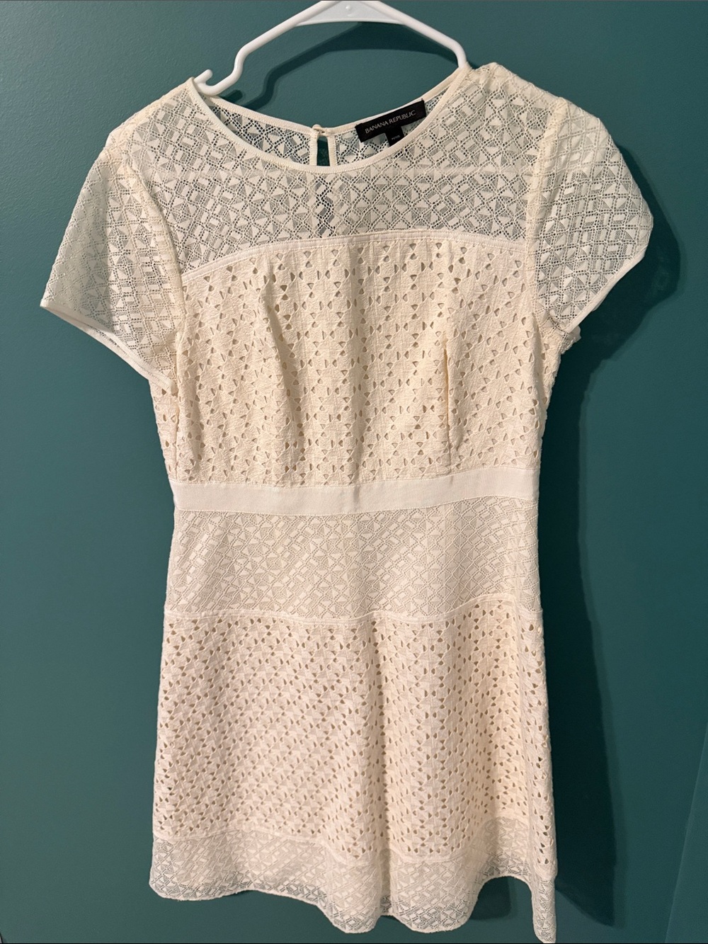 Banana Republic Cream Lace Mini Dress